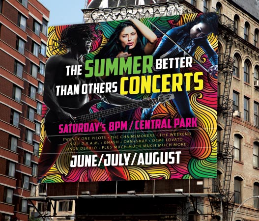 summer concert billboard