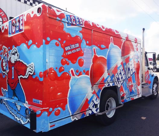 Truck with Icee Ads